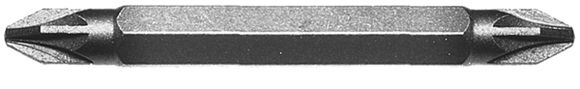 Kreuzhandstück Pozidriv / PHILLIPS PZ-2 / PH-2 1/4" doppelseitig L 45 mm