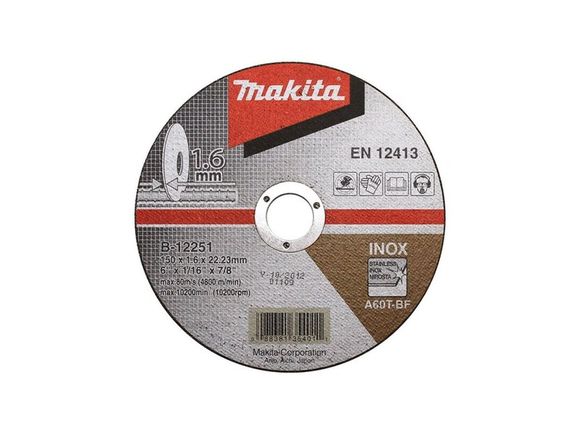 Trennscheibe INOX 150x1,6x22mm flach - MAKITA B-12251