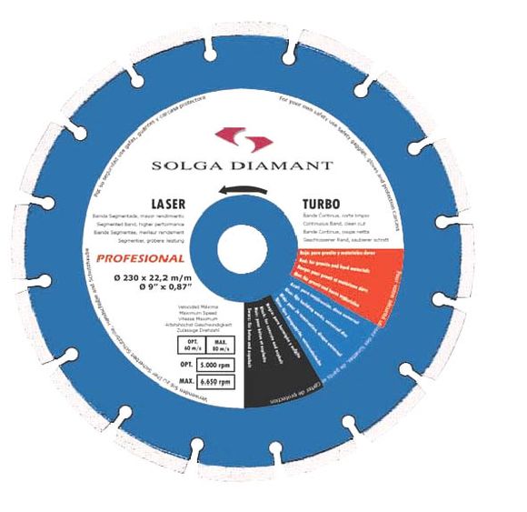 Diamanttrennscheibe D 300mm Universal Trockenschnitt für PROFI Handwerkzeuge