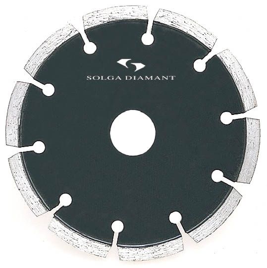 Diamantscheibe - gerillt D 115mm für abrasive Materialien Trockenschnitt für Handwerkzeuge f. schwarz