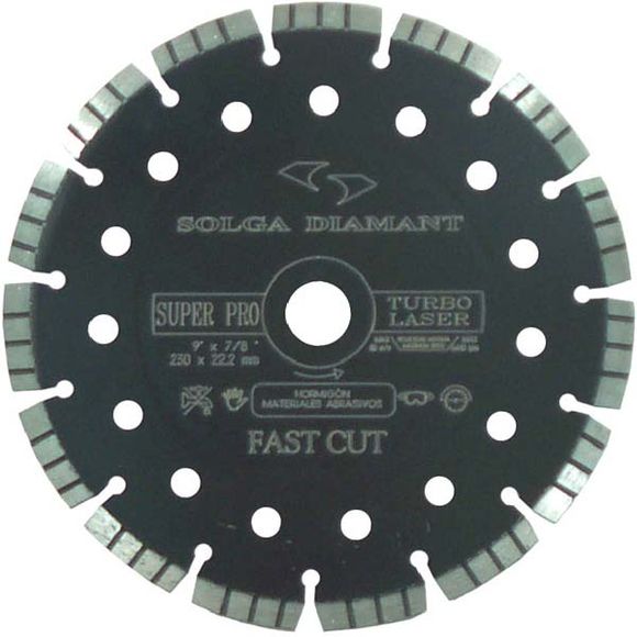 Diamanttrennscheibe D 230mm für abrasive Materialien Trockenschnitt für Handwerkzeuge f. schwarz SUPER-PROFI