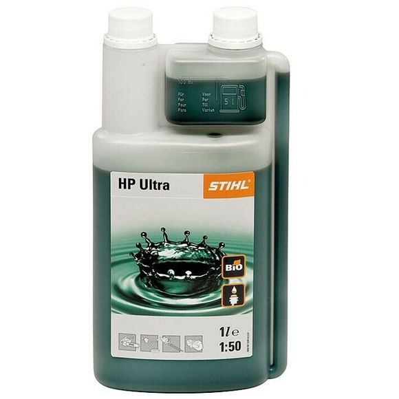 Öl für Zweitaktmotoren STIHL HP ultra 1:50 1L mit Messbecher (für 50l) - STIHL 0781 319 8061